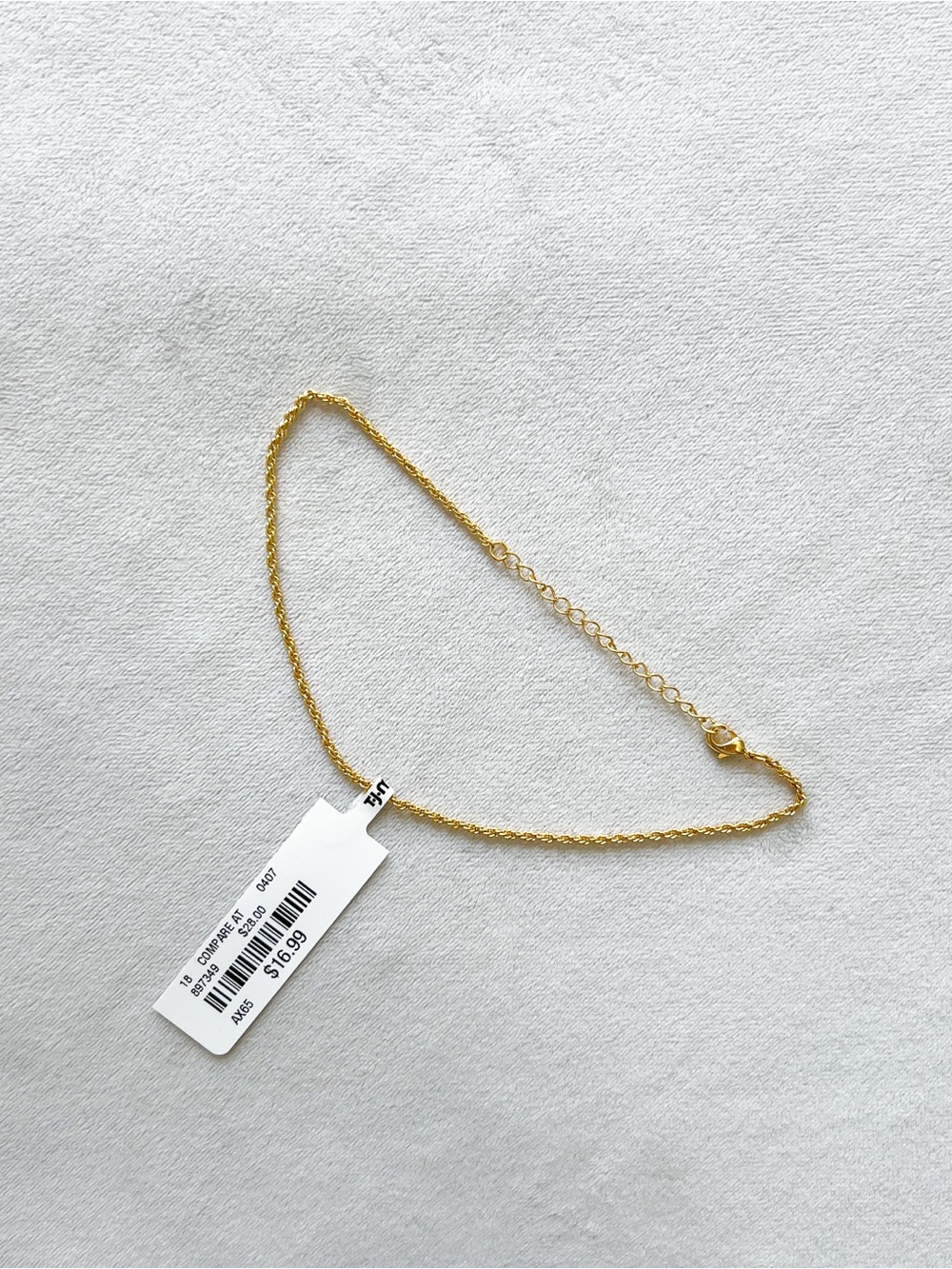 Gold Rope Chain Anklet - Elegant Women’s Jewelry